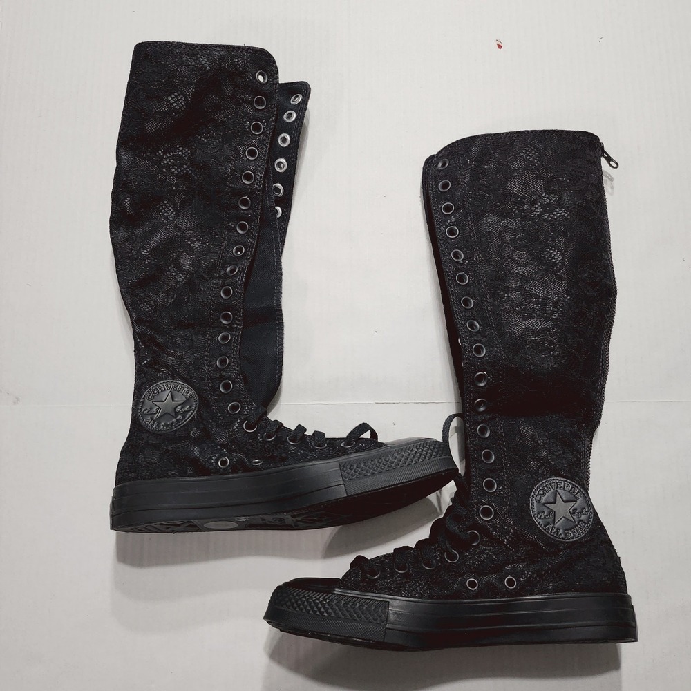 Womens Size 10 Converse Knee-High Shoes Chuck Taylor All Star XXHi Black A15661C - Picture 3 of 8